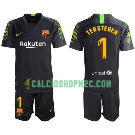 Barcellona TER STEGEN 1 Portiere Bambino Maglia Trasferta 2019/2020 Manica Corta (+ Pantaloncini)